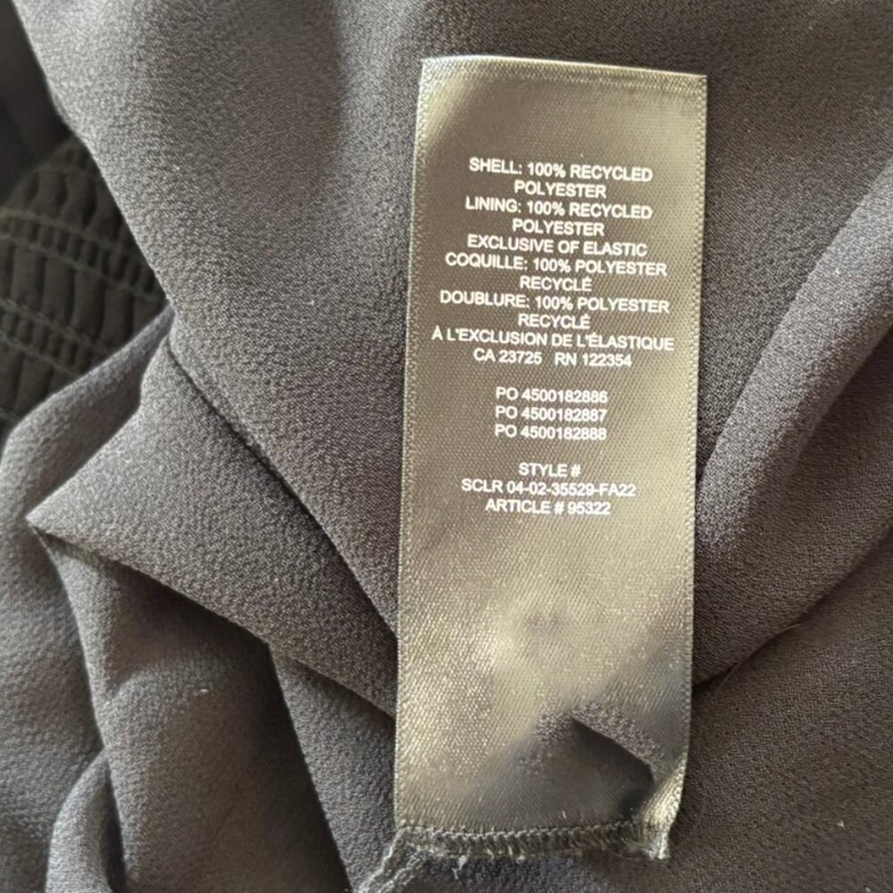 Aritzia Wilfred Semi-Sheer Black Chiffon Wuthering Blouse - Size L - Picture 5 of 6